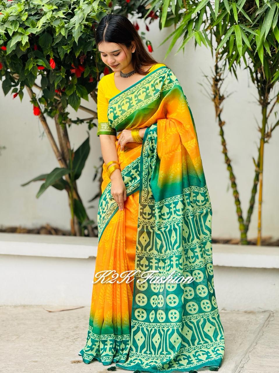 Soft Silk Digital Print Saree