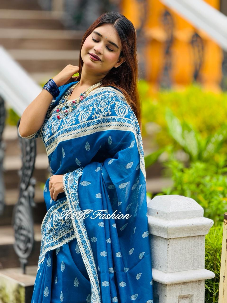 Soft Silk Digital Print Saree