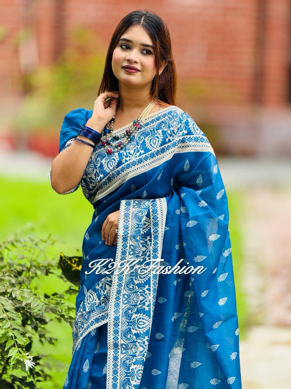 Soft Silk Digital Print Saree
