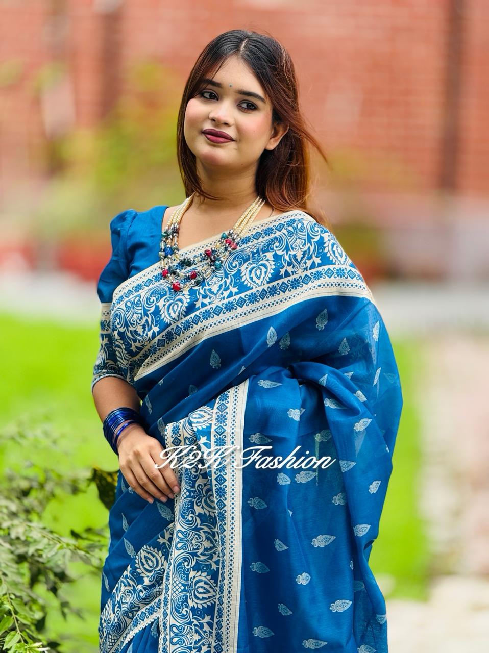 Soft Silk Digital Print Saree