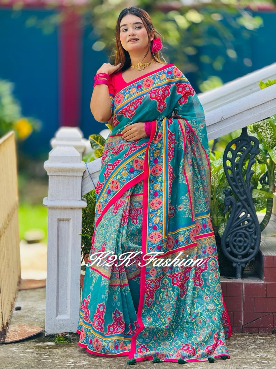 Soft Silk Digital Print Saree