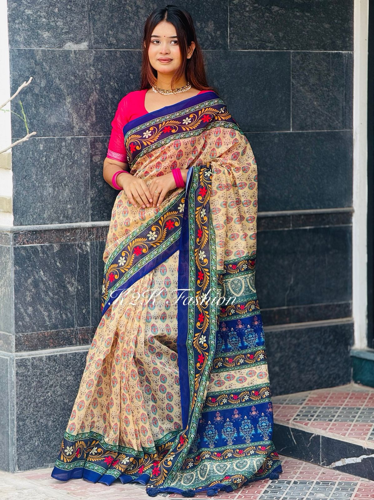 Soft Silk digital Print Saree