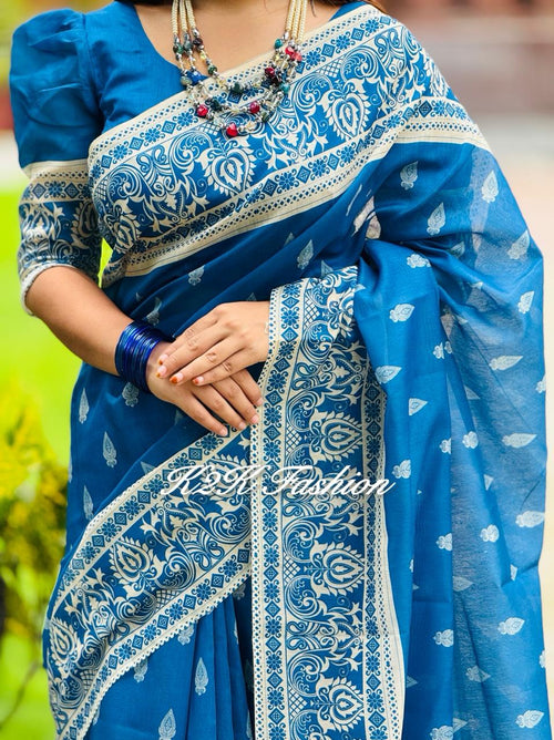 Soft Silk Digital Print Saree