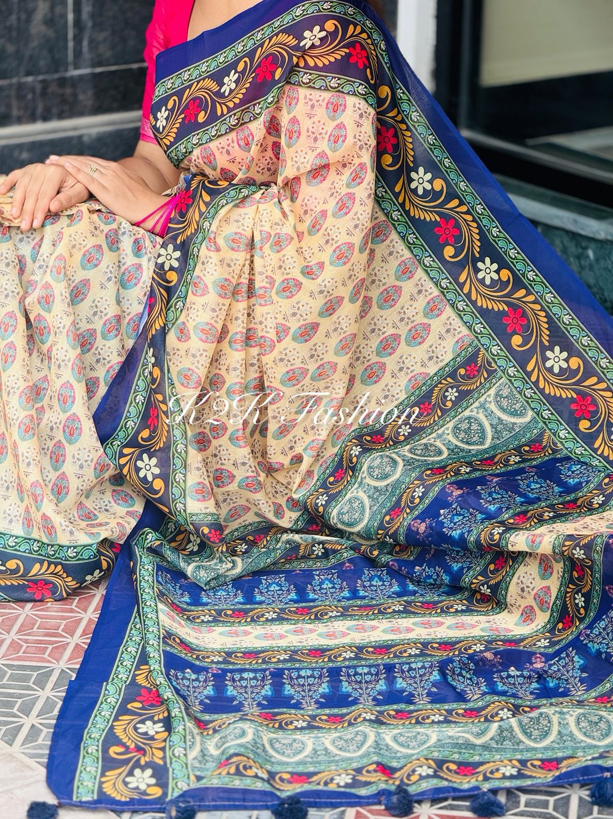 Soft Silk digital Print Saree