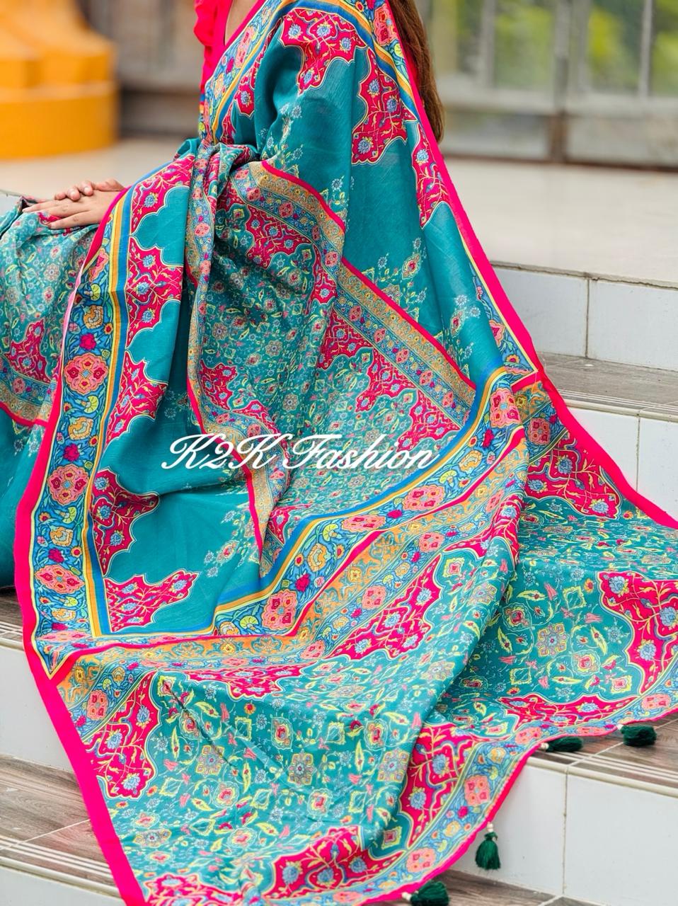 Soft Silk Digital Print Saree