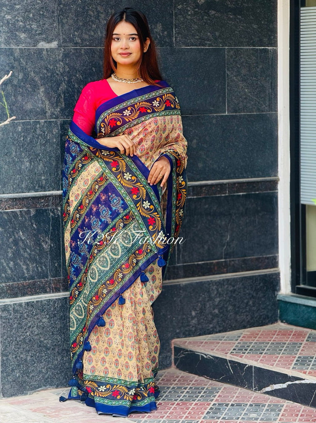 Soft Silk digital Print Saree