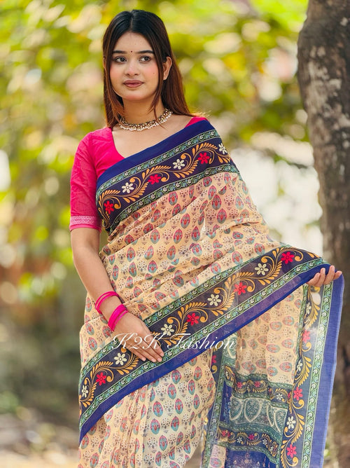 Soft Silk digital Print Saree