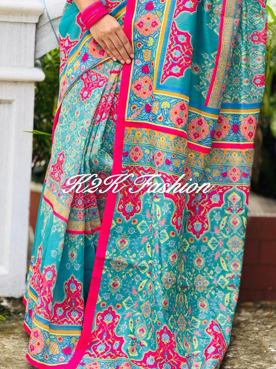 Soft Silk Digital Print Saree